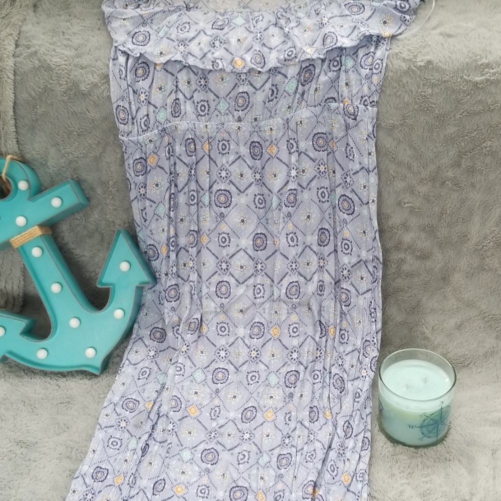Mudd long pattern sundress w/slit in front - Picture 7 of 7